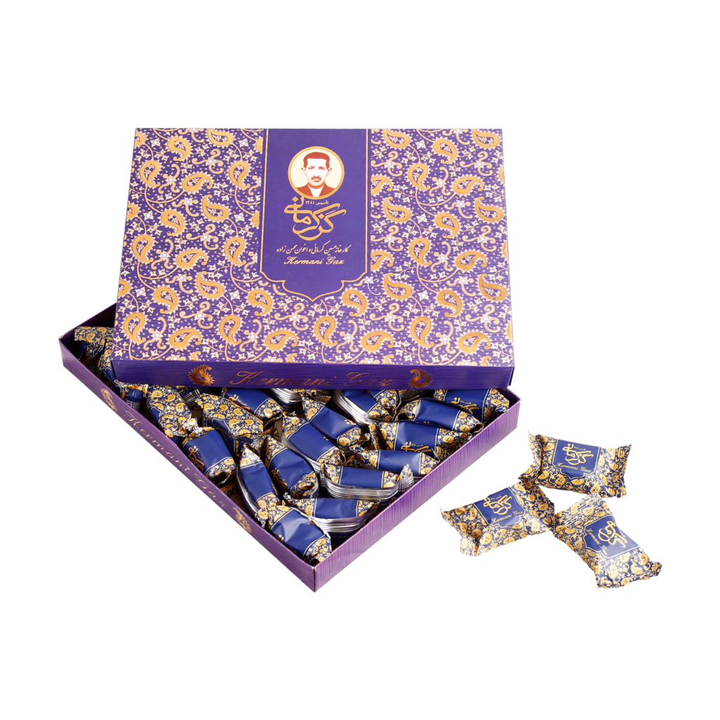 گز لقمه مخلوط پسته و بادام 28 درصد گز کرمانی