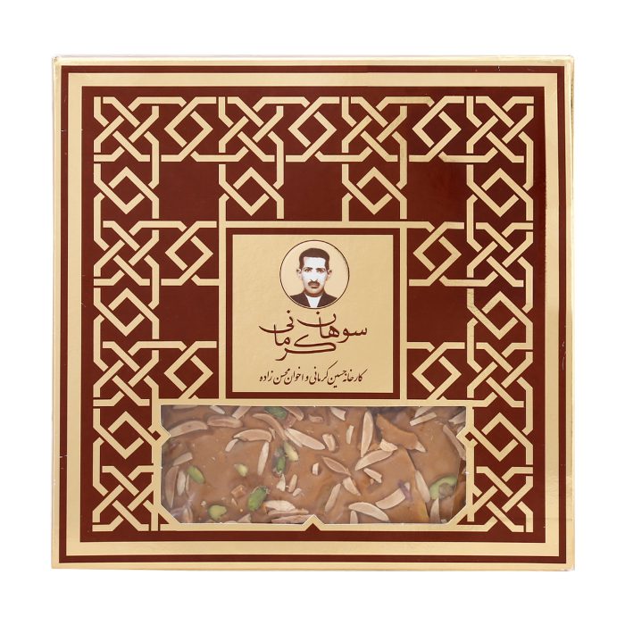 سوهان عسلی تخت جعبه مقوایی گز کرمانی