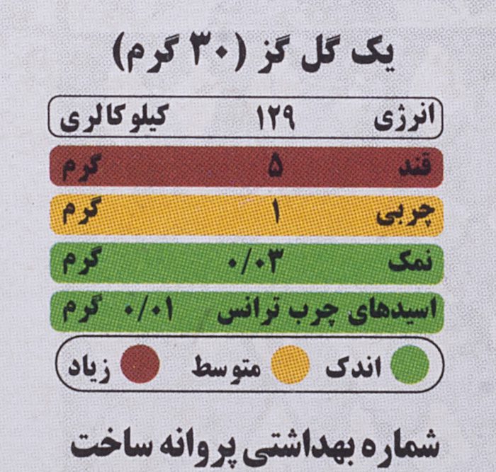 گـز آردی مخلوط پسته و بادام 28 درصد - 250 گرم 1062