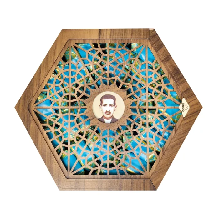 گز لقمه پسته 28 درصد جعبه چوبی شش ضلعی - Image 3